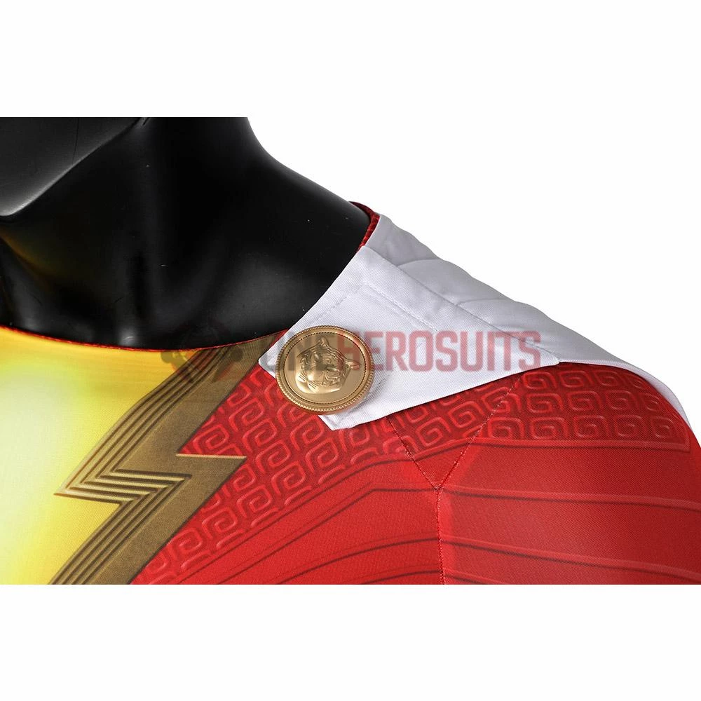 OneHeroSuits Shazam 2 Fury Of The Gods Cosplay Costume 3D Printed Jumpsuits With Cloak 12 OneHeroSuits Shazam 2 Fury Of The Gods Cosplay Costume 3D Printed Jumpsuits With Cloak