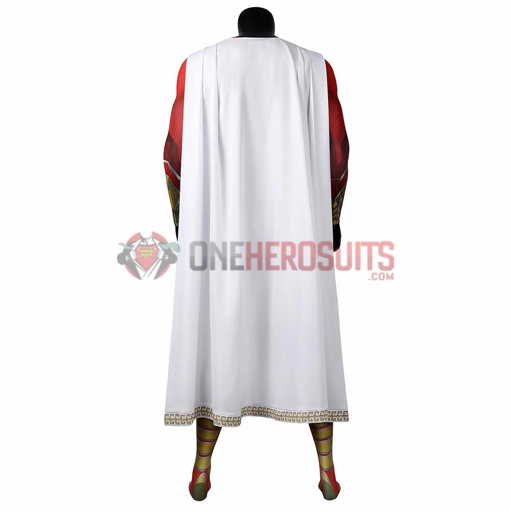 OneHeroSuits Shazam 2 Fury Of The Gods Cosplay Costume 3D Printed Jumpsuits With Cloak 5 OneHeroSuits Shazam 2 Fury Of The Gods Cosplay Costume 3D Printed Jumpsuits With Cloak