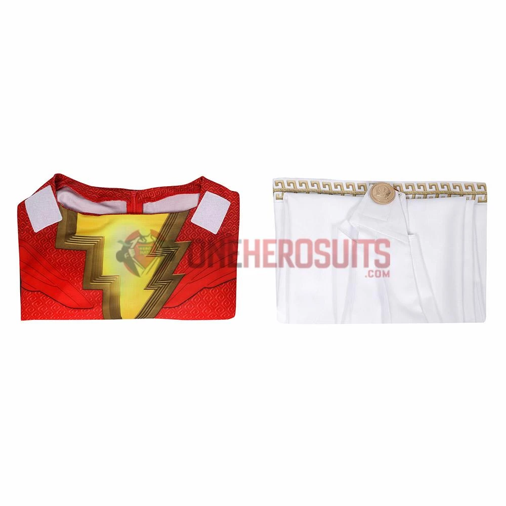 OneHeroSuits Shazam 2 Fury Of The Gods Cosplay Costume 3D Printed Jumpsuits With Cloak 2 OneHeroSuits Shazam 2 Fury Of The Gods Cosplay Costume 3D Printed Jumpsuits With Cloak