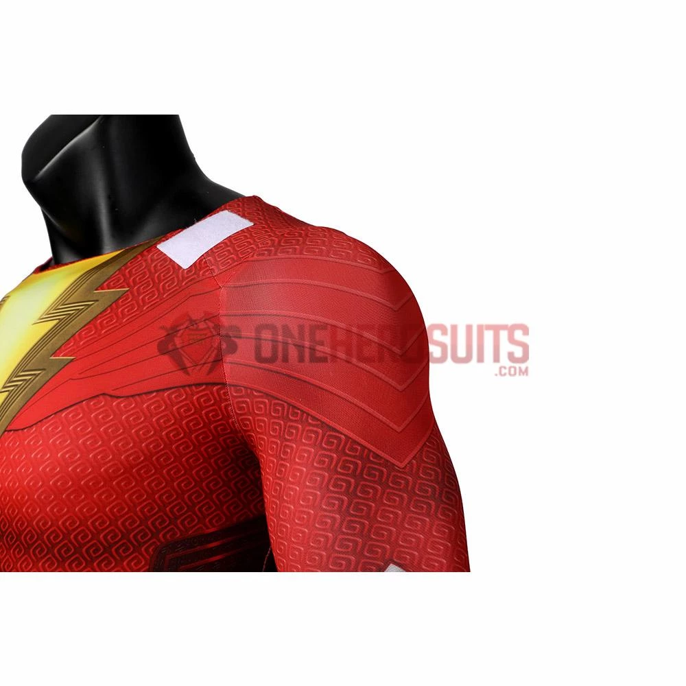 OneHeroSuits Shazam 2 Fury Of The Gods Cosplay Costume 3D Printed Jumpsuits With Cloak 13 OneHeroSuits Shazam 2 Fury Of The Gods Cosplay Costume 3D Printed Jumpsuits With Cloak