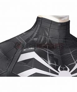 OneHeroSuits Spider Man Miles Morales PS5 Cosplay Suit Symbiote Black Spandex Bodysuit