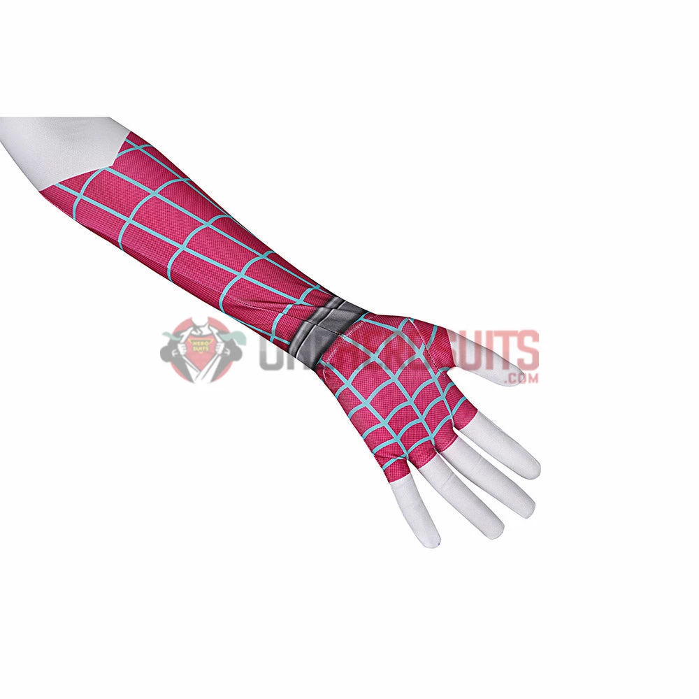OneHeroSuits Across The Spider-Verse Gwen Cosplay Costume Gwen Spandex Suit Zentai/Jumpsuit 17 OneHeroSuits Across The Spider-Verse Gwen Cosplay Costume Gwen Spandex Suit Zentai/Jumpsuit