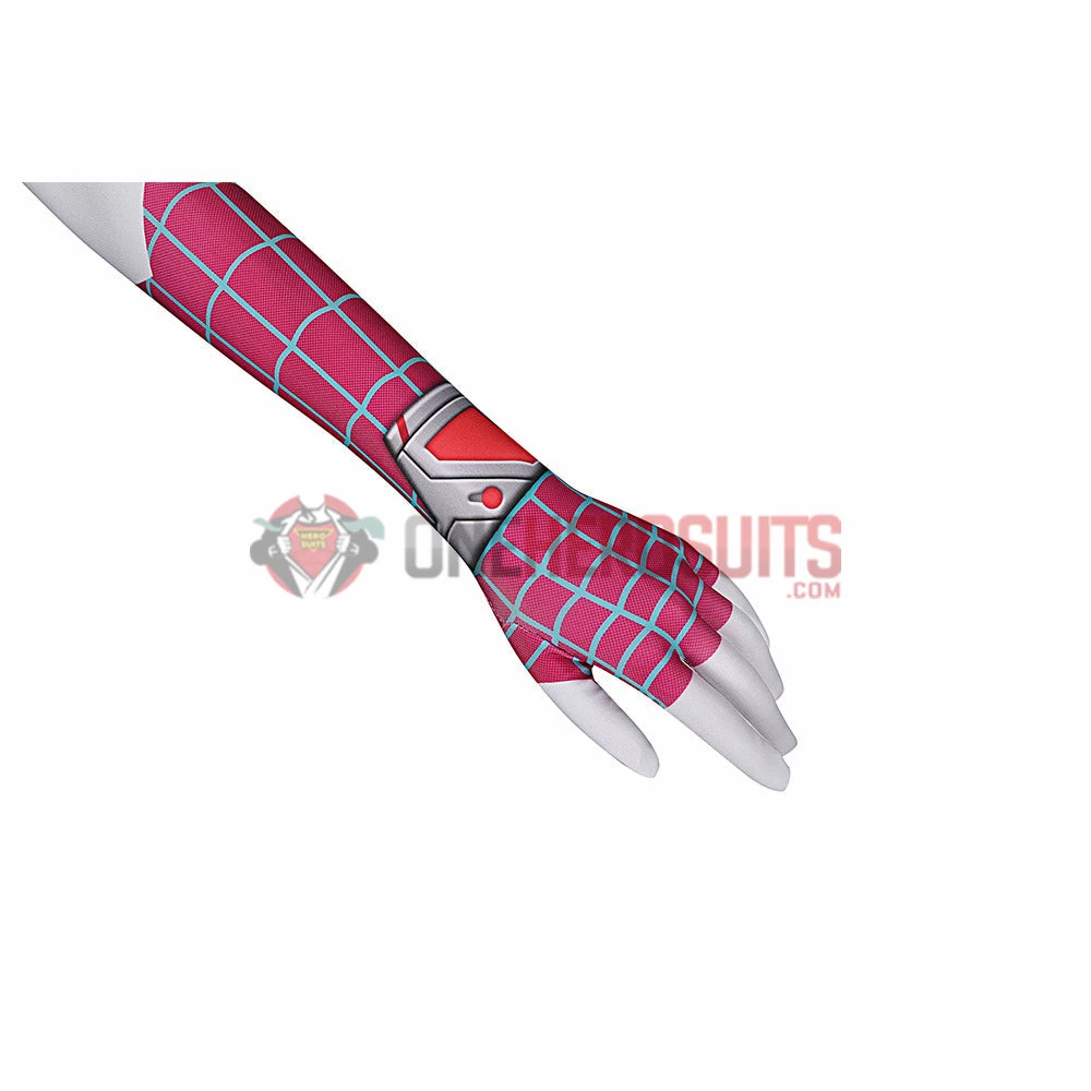 OneHeroSuits Across The Spider-Verse Gwen Cosplay Costume Gwen Spandex Suit Zentai/Jumpsuit 21 OneHeroSuits Across The Spider-Verse Gwen Cosplay Costume Gwen Spandex Suit Zentai/Jumpsuit