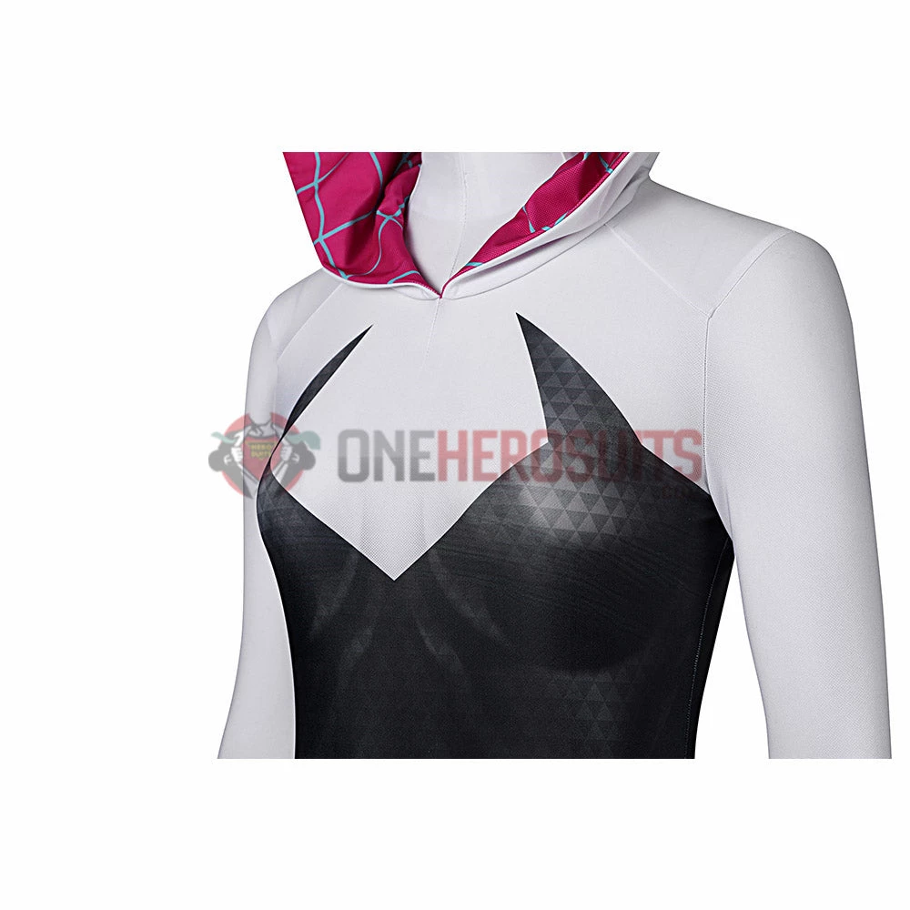 OneHeroSuits Across The Spider-Verse Gwen Cosplay Costume Gwen Spandex Suit Zentai/Jumpsuit 8 OneHeroSuits Across The Spider-Verse Gwen Cosplay Costume Gwen Spandex Suit Zentai/Jumpsuit