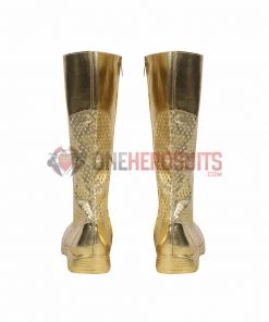 OneHeroSuits Costumes The Flash S8 Spandex Cosplay Bodysuit With Gold Boots