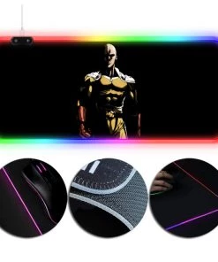 OneHeroSuits One-Punch Man Saitama Anime Printing RGB Gaming Mouse PAD Extra Large