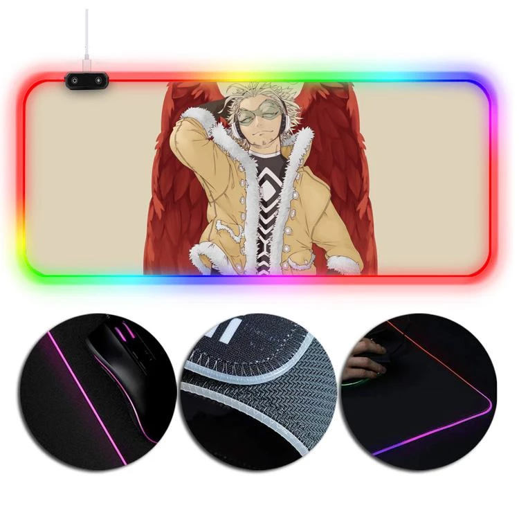 OneHeroSuits My Hero Academia Hawk Keigo Takami Printing RGB LED Gaming Extended Mouse Pad 4 OneHeroSuits My Hero Academia Hawk Keigo Takami Printing RGB LED Gaming Extended Mouse Pad