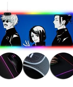 OneHeroSuits Jujutsu Kaisen Mouse Pad Sorcery Fight Blue Printed RGB Gaming Mouse Pad