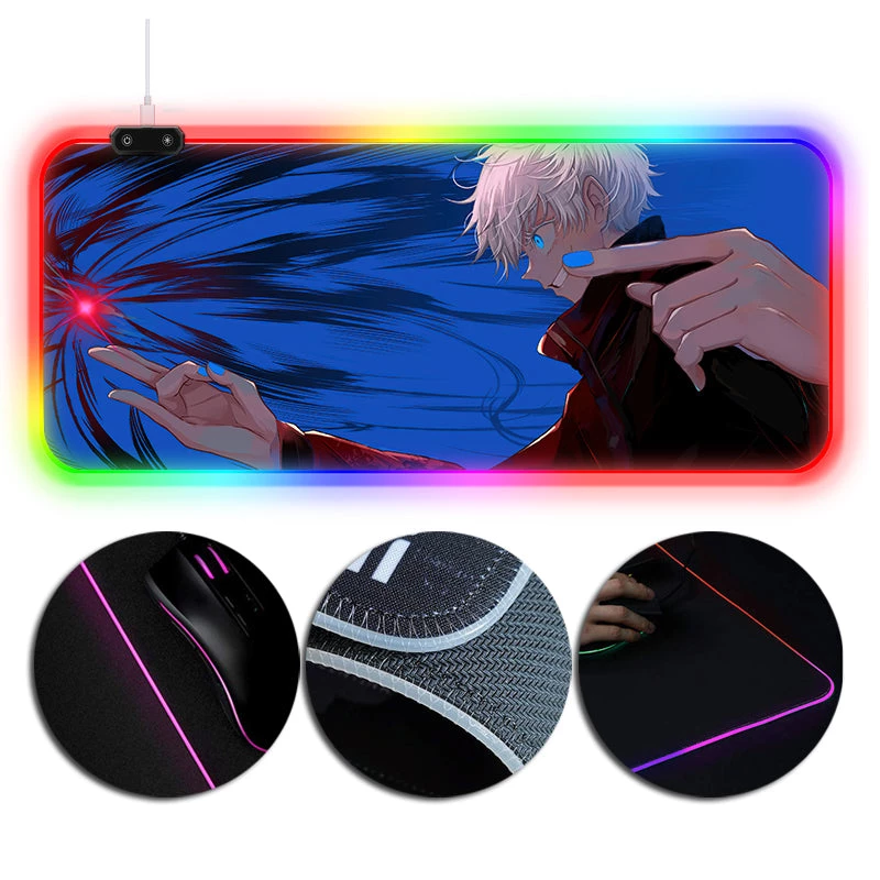OneHeroSuits Jujutsu Kaisen Mouse Pad Sorcery Fight Satoru Gojo Printed RGB Gaming Mouse Pad 1 OneHeroSuits Jujutsu Kaisen Mouse Pad Sorcery Fight Satoru Gojo Printed RGB Gaming Mouse Pad