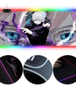 OneHeroSuits Sorcery Fight LED Mouse Pad Satoru Gojo Painting Full Desktop Mousepad